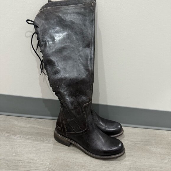 NWT Bed Stu Boots Surrey Cobbler Knee High in Dark Brown Leather - Picture 3 of 10